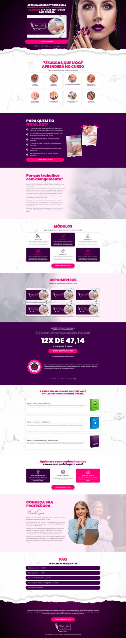 Print de landing page desenvolvida pela Netuno Agency