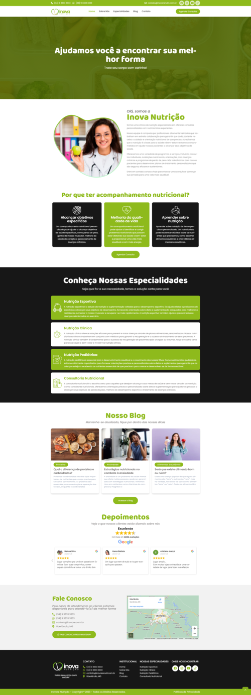 Print de site institucional desenvolvido pela Netuno Agency